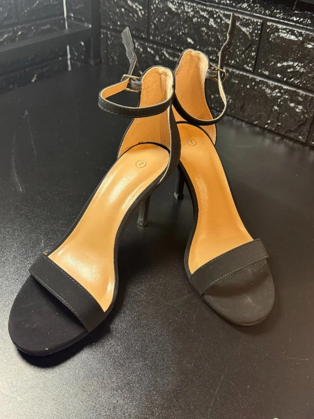 Classic Black Ankle Strap Heels | Minimalist Open Toe Sandals